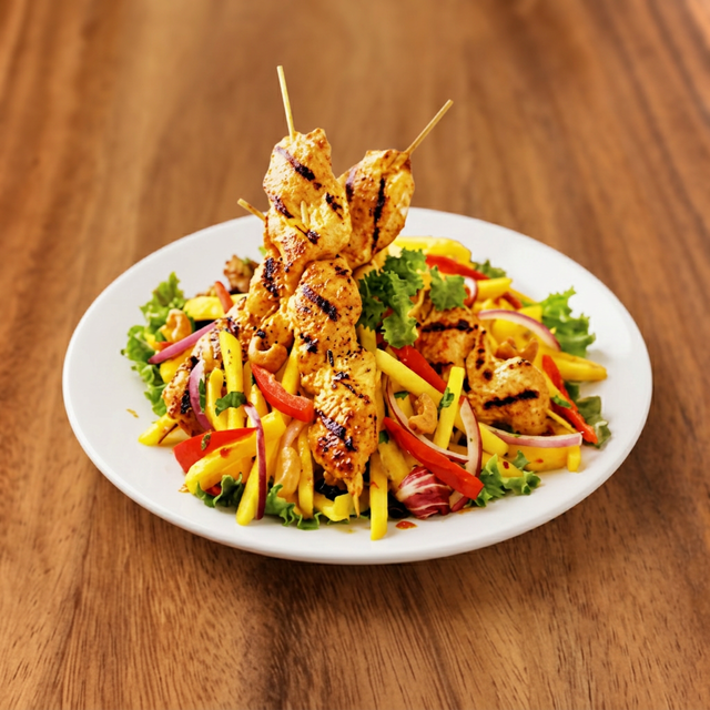 Satay with Mango Salad.